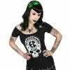 Women's EC Comics Skull Logo White Womens Off Shoulder Top
