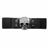 Kreepsville Accessories Elastic Waist Belt Skull Black 2 Kreepsville Accessories Elastic Waist Belt Skull Black