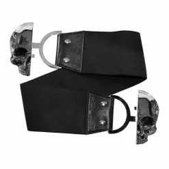 Kreepsville Accessories Elastic Waist Belt Skull Black