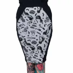 Women's Elvira Comic Icons Coffin Pencil Skirt