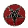 Kreepsville 666 Glitter Goat Baphomet Enamel Pin Badge Red 2 Kreepsville 666 Glitter Goat Baphomet Enamel Pin Badge Red