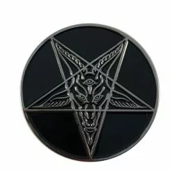 Kreepsville 666 Goathead Baphomet Enamel Pin Badge Black