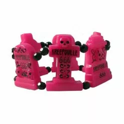 Kreepsville Jewelry Graveyard Groupie Bracelet Pink