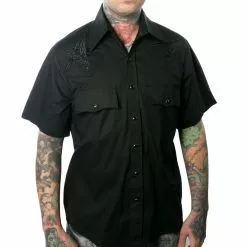 Kreepsville 666 Hellbilly Baphomet Western Shirt Men's