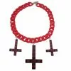 Kreepsville Inverted Cross Pentagram Necklace Red Jewelry 2 Kreepsville Inverted Cross Pentagram Necklace Red Jewelry