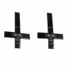 Kreepsville Inverted Cross Skull Hairslides Purple Accessories