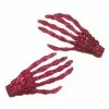 Kreepsville Accessories Skeleton Bone Hand Hairslides Pink Glitter