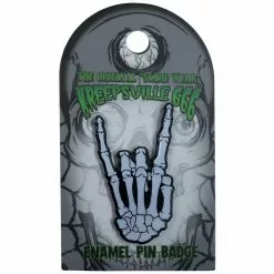 Kreepsville Accessories Skeleton Devil Glow Enamel Pin Badge