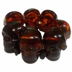 Kreepsville Skull Collection Bracelet Amber