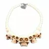 Kreepsville Skull Collection Necklace White