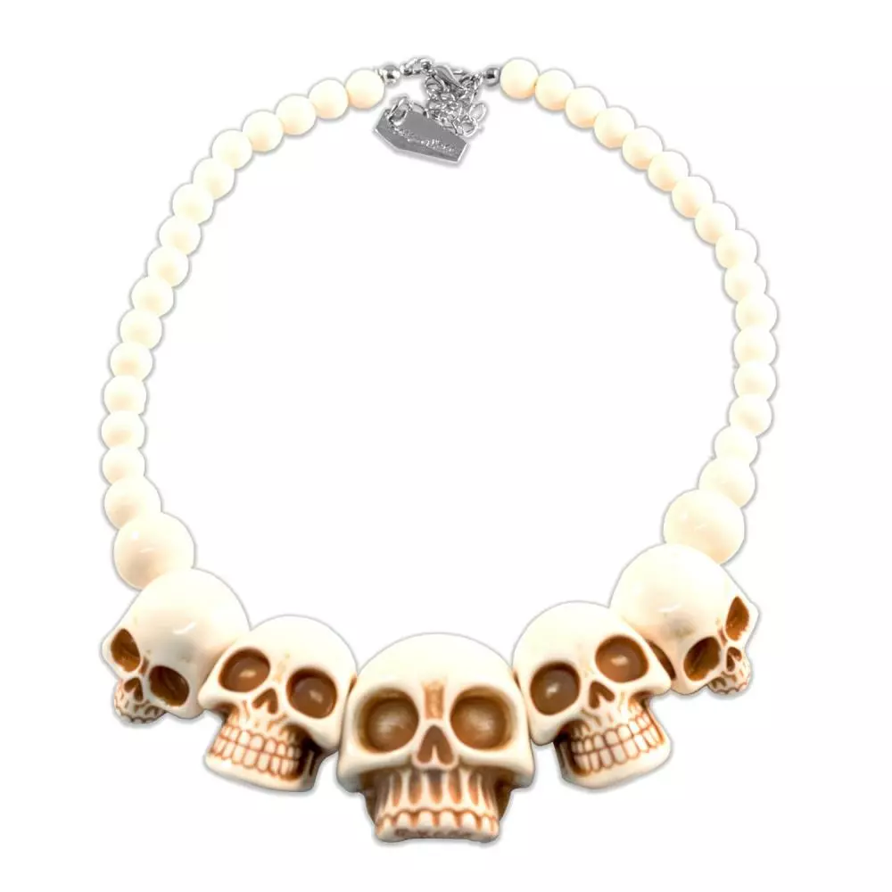 Kreepsville Skull Collection Necklace White 3 Kreepsville Skull Collection Necklace White