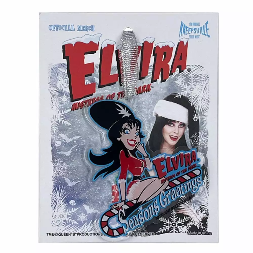 Elvira Candy Cane Acrylic Ornament 4 Elvira Candy Cane Acrylic Ornament