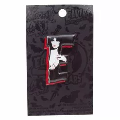 Elvira E Letter Enamel Pin
