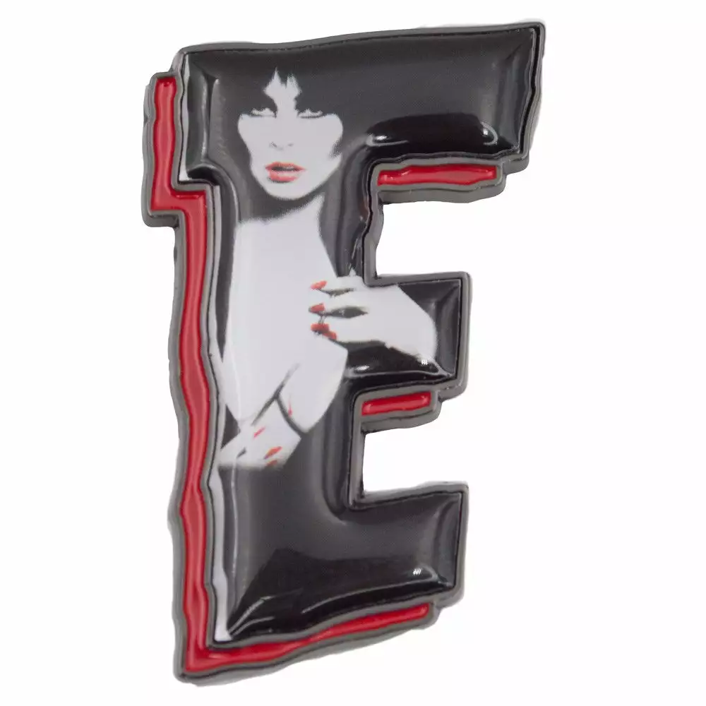 Elvira E Letter Enamel Pin 3 Elvira E Letter Enamel Pin