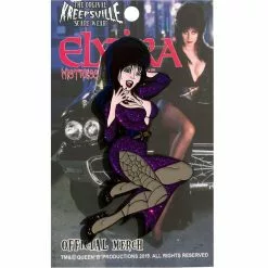 Elvira Purple Glitter XL Enamel Pin Enamel Pins & Buttons