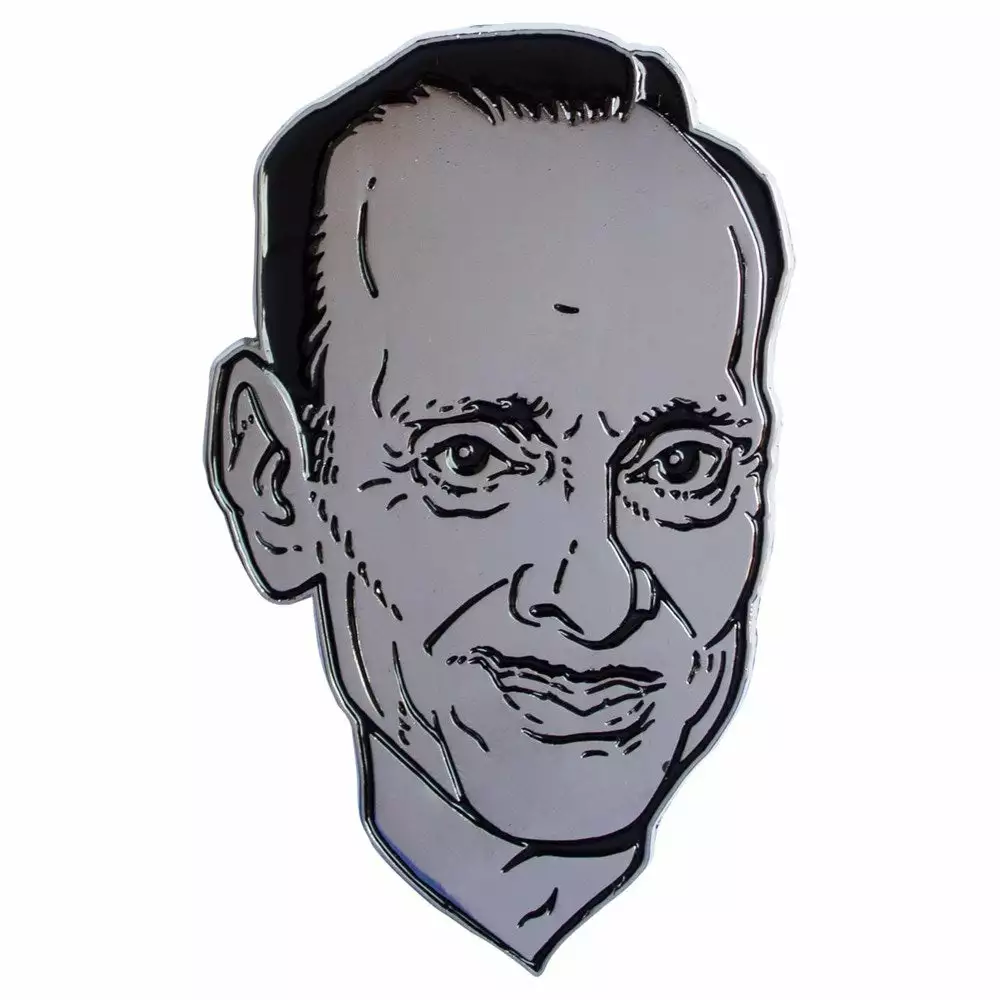 Accessories John Waters Mega Silver Face Enamel Pin 3 Accessories John Waters Mega Silver Face Enamel Pin