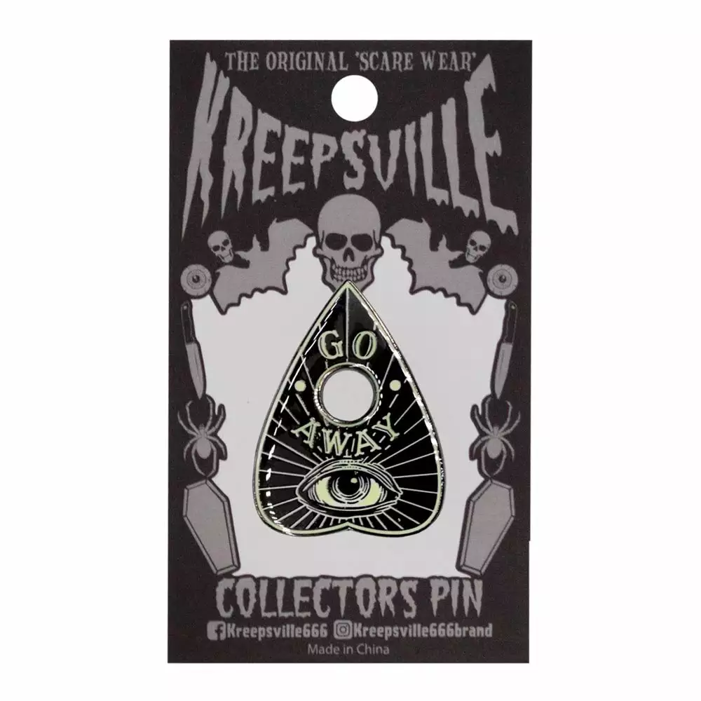Kreepsville Go Away Glow Planchette Enamel Pin 5 Kreepsville Go Away Glow Planchette Enamel Pin