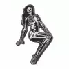 Kreepsville Skeleton Pin-up Girl Sitting Enamel Pin Enamel Pins & Buttons