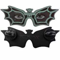 Accessories Vampira Spex Silver Enamel Pin