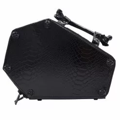 Kreepsville Skull Stud Croc Coffin Purse Bag