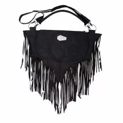 Elvira Bat Wing Fringe Shoulder Bag