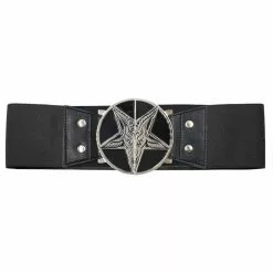 Kreepsville Elastic Waist Belt Goat Head Black