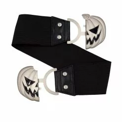 Kreepsville Elastic Waist Belt Trick Or Treat Pumpkin Black Accessories