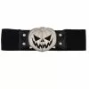 Kreepsville Elastic Waist Belt Trick Or Treat Pumpkin Black Accessories
