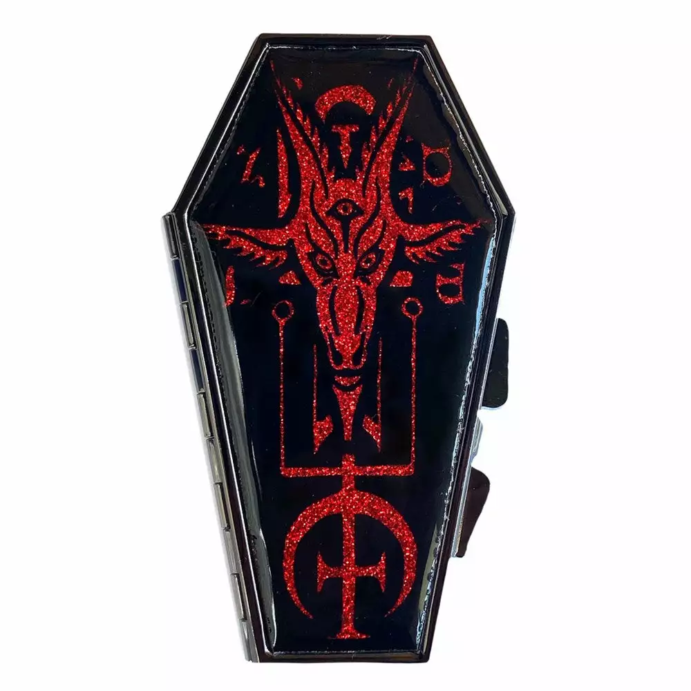 Kreepsville 666 Accessories Baphomet Satanic Red Glitter Coffin Compact 3 Kreepsville 666 Accessories Baphomet Satanic Red Glitter Coffin Compact