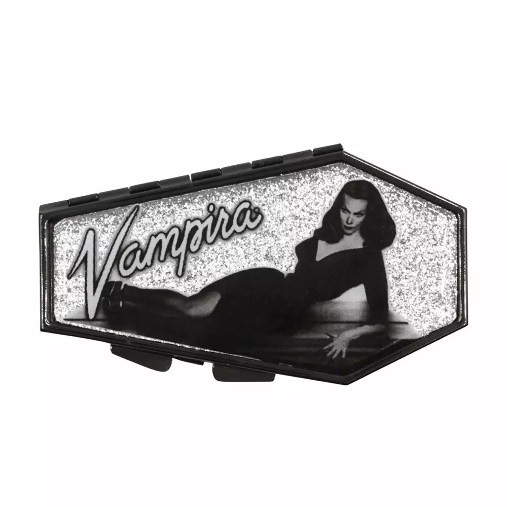 Accessories Vampira Silver Glitter Coffin Compact 3 Accessories Vampira Silver Glitter Coffin Compact