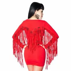 Kreeepsville 666 Women's Fringe Satanic Stars Red Mini Dress