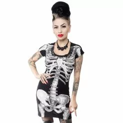 Kreepsville Women's White Skeleton Tunic Dress