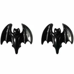 Kreepsville Bat Black Stud Earring Jewelry