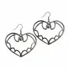 Kreepsville Bat Outline Heart Earring Jewelry 2 Kreepsville Bat Outline Heart Earring Jewelry
