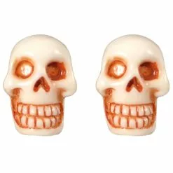 Kreepsville Jewelry Skull Stud White Earring