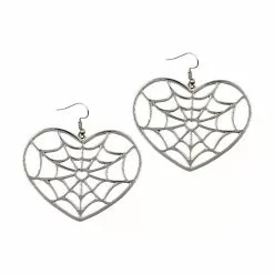 Kreepsville Jewelry Web Heart Earring