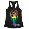 Women's Elvira Pride Rainbow Face Racerback Tank