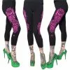 Kreepsville Dia De Los Muertos Pink Capri Leggings Women's