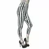 Kreepsville Stripe White Distressed Capri Leggings 2 Kreepsville Stripe White Distressed Capri Leggings