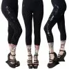 Kreepsville 666 Goathead Black Foil Capri Leggings Women's