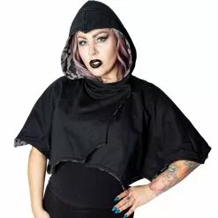 Kreepsville Women's Reversible Bat Wing Grey Bat Shoulder Cape