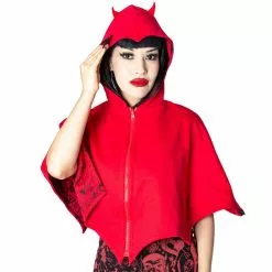 Kreepsville Women's Reversible Devil In Disguise Shoulder Cape