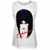 Elvira 80'S Sleeveless Tee White 1 Elvira 80'S Sleeveless Tee White