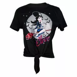 Elvira Bewitched Glitter Tie-Top Tee Women's