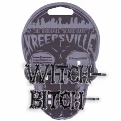 Kreepsville Witch Bitch Text Hair Slides Accessories