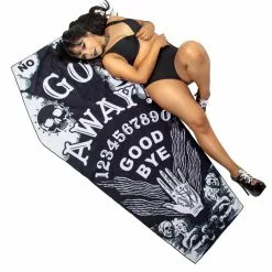 Kreepsville Homewares & Gifts Go Away Ouija Coffin Beach Towel