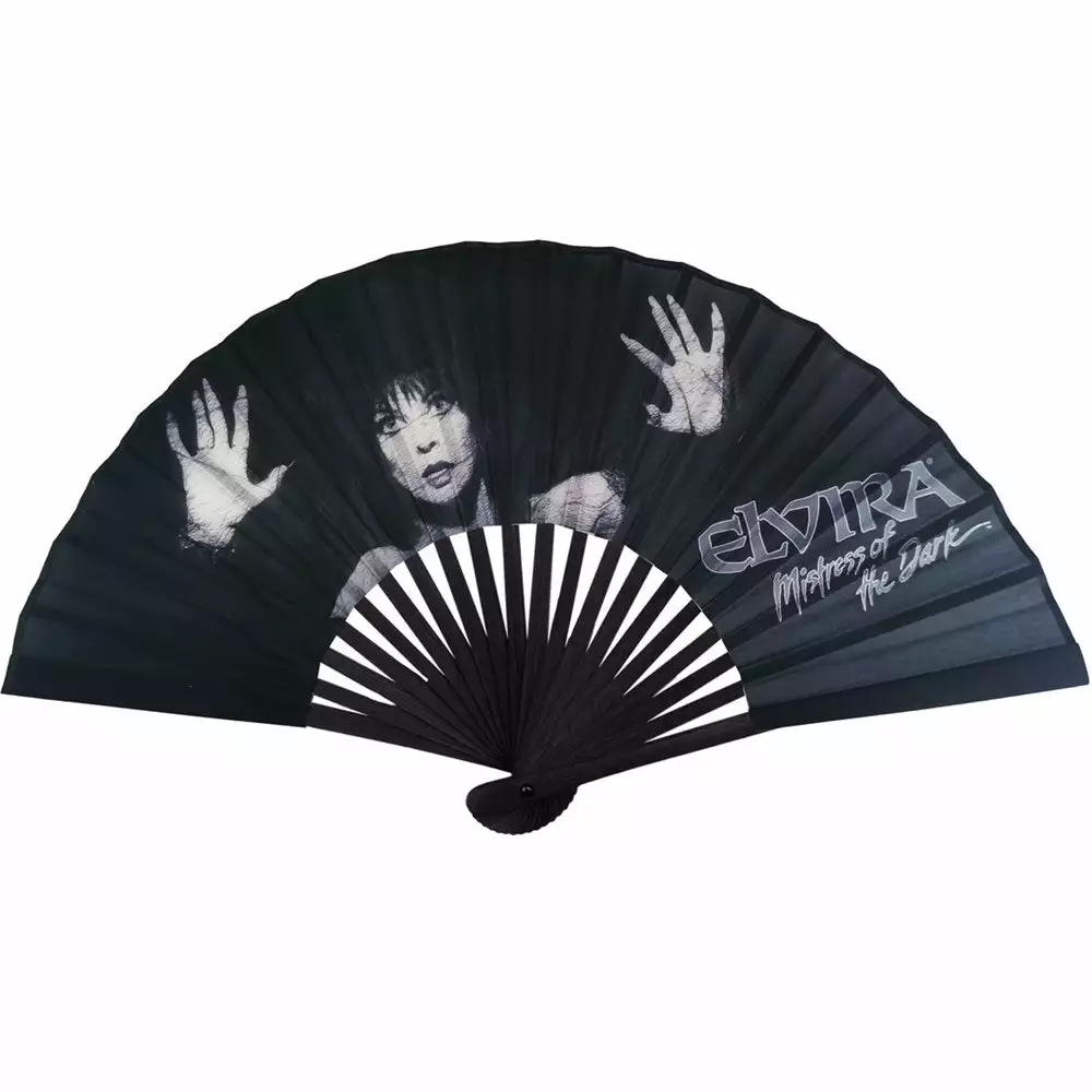 Homewares & Gifts Elvira Dark Love Fabric Fan 3 Homewares & Gifts Elvira Dark Love Fabric Fan