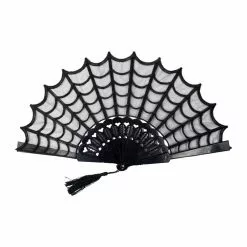 Kreepsville Spiderweb Lace Hand Fan