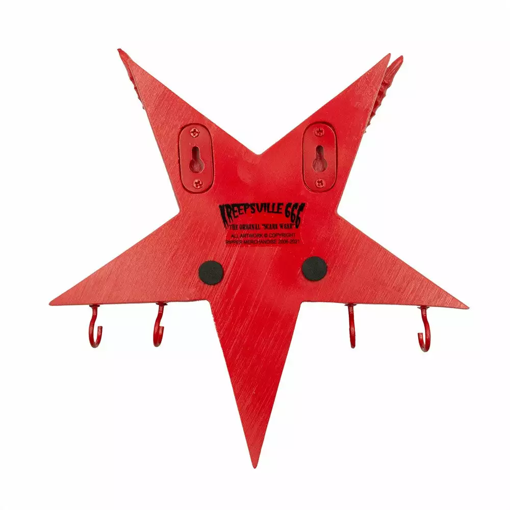 Kreepsville 666 Goathead Wall Keyholder Hanger Red Gloss 4 Kreepsville 666 Goathead Wall Keyholder Hanger Red Gloss