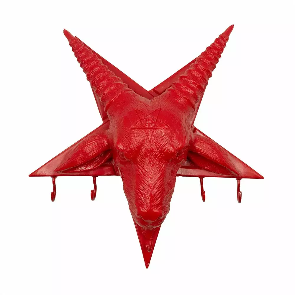 Kreepsville 666 Goathead Wall Keyholder Hanger Red Gloss 3 Kreepsville 666 Goathead Wall Keyholder Hanger Red Gloss
